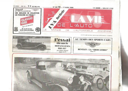 Vie auto n 86 - l'auto, n°86-16
