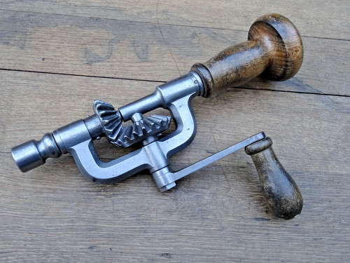 Outil ancien perceuse - , manuelle