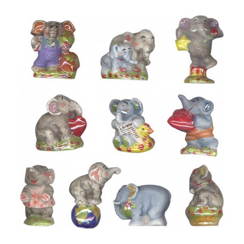 Eléphants nacrés fèves - _,