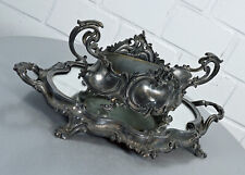 magnifique plateau de table en étain coupe à fruits coupe à anses art nouveau...