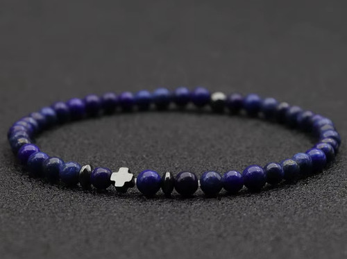 Bracelet perles lapis - bracelet, de