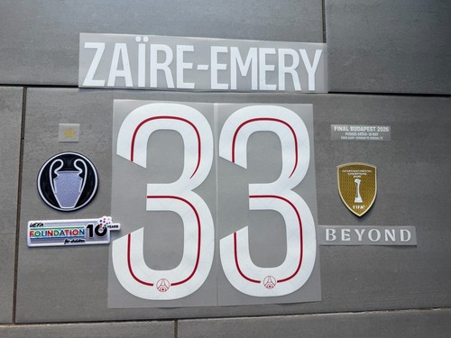 Flocage zaïre emery psg - flocage, zaÏre-emery