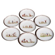 Set de 7 grandes soucoupes /