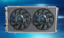 Alu radiator+FAN Fit Fiat