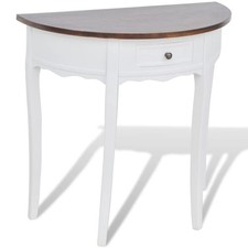Table Console avec Tiroir Demi-ronde Salon Couloir Maison Intérieur vidaXL