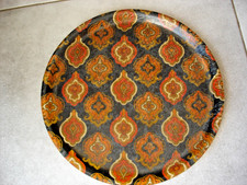 plateau vintage rond en