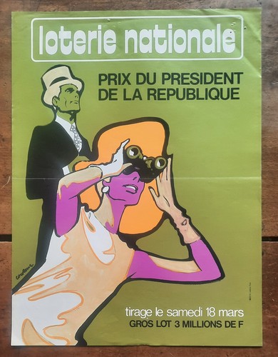 Affiche originale loterie - affiche,