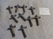  lot  de 10 superbe CROIX ancienne 1950/60 FAB FRANCE bois et métal