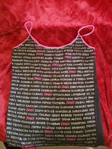 Zumba tank black and - , pink