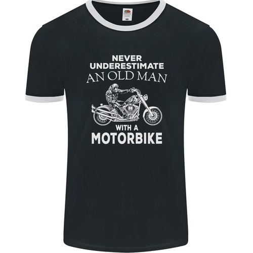 Motard vieil homme moto - vieil, drôle