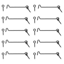 10-Pack Crochet Et Oeil Porte 4 Inch Acier Carbone Verrou Portillon [Black]