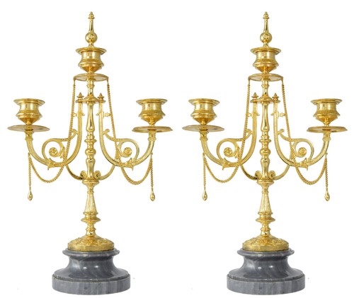 Bougeoir kaminuhr empire clock - bougeoir,