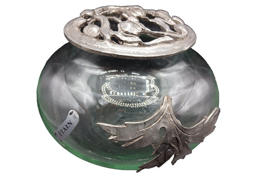 Ancien pot pourri verre - , et