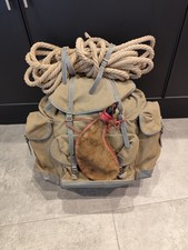 Sac à dos vintage - Collection - Corde Et Gourde En Cuir - Fabrication Suisse 