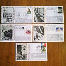 ⭐ FRANCE Lot 5 Enveloppes FDC Année 1992 A.M.I.S. 1er Jour - Timbre Poste ⭐