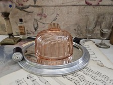 Cloche verre rose art - en,