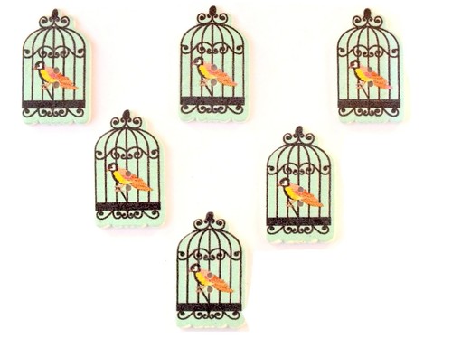 Lot boutons bois cage - bois,
