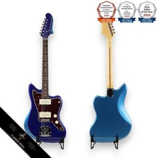 Guitare bleue semi-creuse