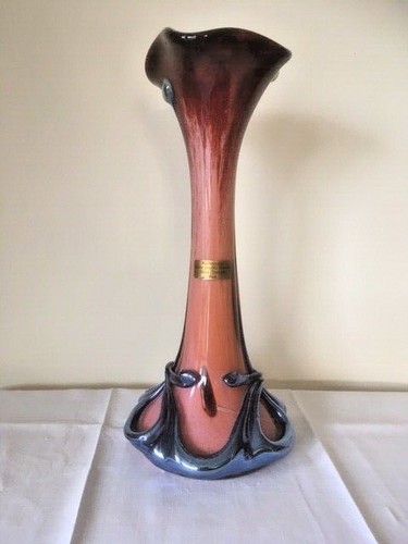 Grand vase verre souffle - en,