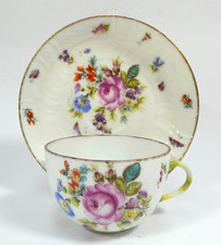 Grande Tasse Antique Herend Hongrie 19E Siècle Peinte À La Main AL-21