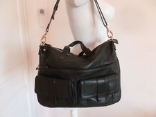 SUPERBE GRAND SAC LAMARTHE CUIR SOUPLE NOIR 2 ANSES + SANGLE