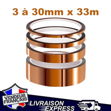 ROULEAU RUBAN ADHÉSIF KAPTON 3 à 30MM IMPRESSION 3D ISOLANT THERMIQUE(1743)