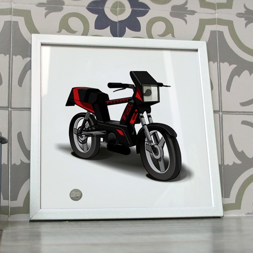 Poster mobylette peugeot 103 - mobylette,