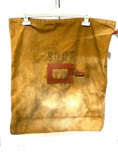 Ancien sac de la SNCF en toile de Cuir correspondance Militaire ww2