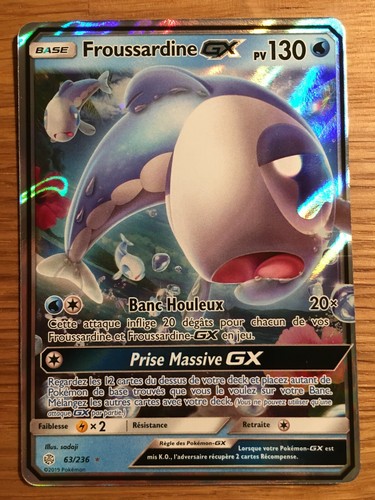 Carte pokémon froussardine - froussardine, gx