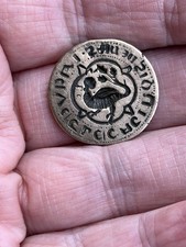 matrice de sceau médiéval en bronze d'époque XIV ème. siècle