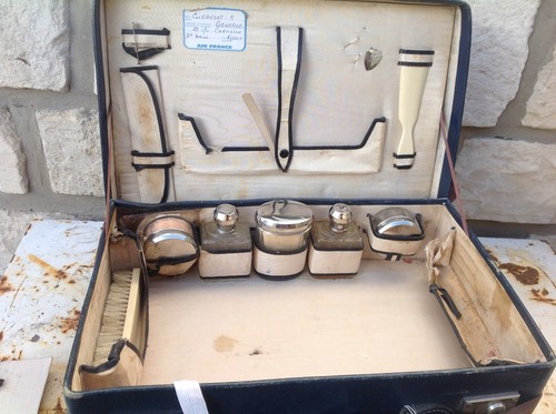 Ancienne valise toilette - valise,