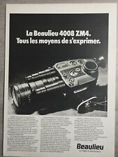 Beaulieu 4008 ZM4 vintage Camera  Print Ad !! " Black Camera "