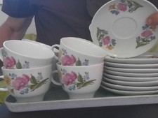 TASSES CAFÉ X 11 SOUCOUPES X