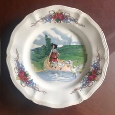 Obernai  Sarreguemines France - Assiette à dessert motif H. LOUX