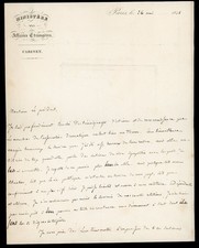 Jules Favre Ministre aff étrang - TB lettre autographe - Association dramatique