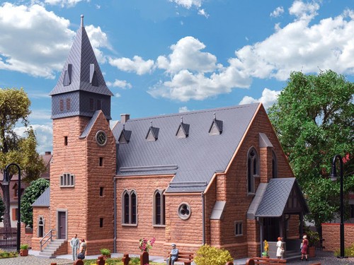 Kibri église avec mur ho - avec,