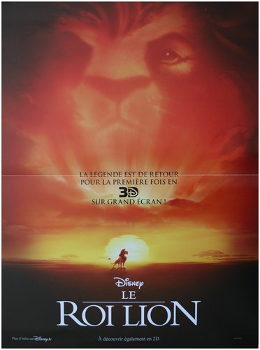 Roi lion affiche - 3d,