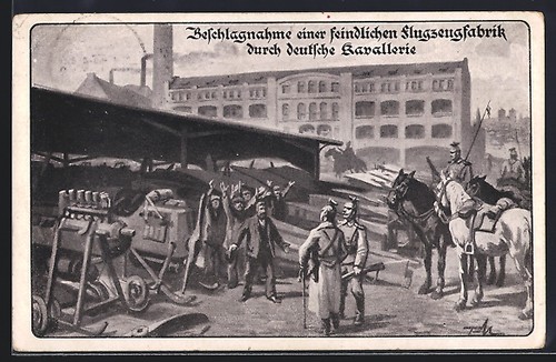 Cavalerie allemande prend - ak,