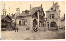 France, Paris, Exposition universelle de 1889, chalet scandinave vintage albumen