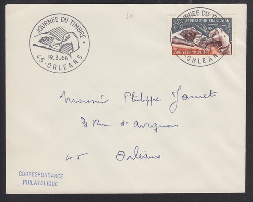 France 1966 enveloppe 1er - 1966,