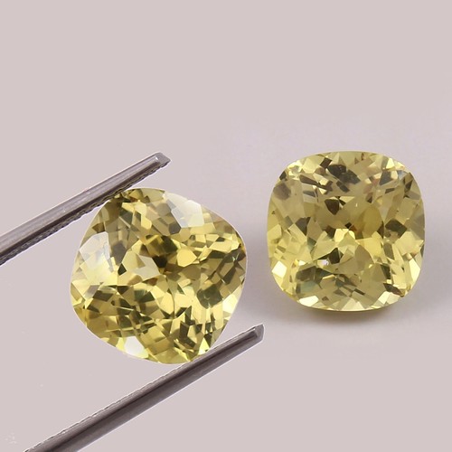 Paire saphir jaune de - jaune,