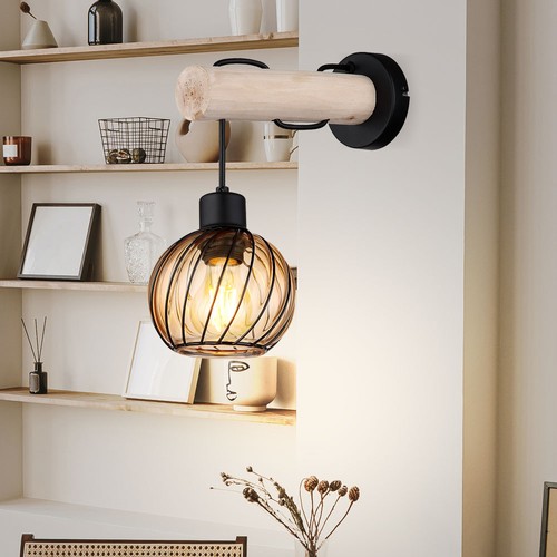 Applique murale lampe - lampe, bois