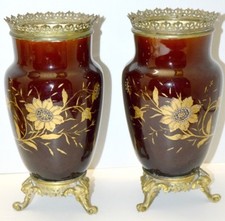 PAIRE DE VASES CERAMIQUE