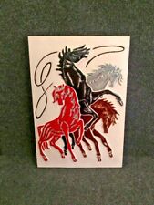 Belle Céramique Murale Robert Loiseleur, Chevaux Sauvages vintage 60-70
