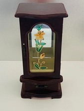 Armoire à bijoux en bois compacte avec touniquet et tiroir 30 x 11 x 13 cm