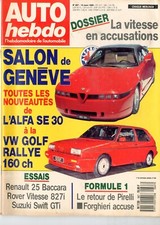 A19-Auto Hebdo 15/03/89 n°667 Rover 827i Vitesse Renault 25 Baccara Suzuki Swift