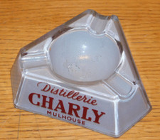 vintage CENDRIER TRIANGLE distillerie CHARLY 68 alsace MULHOUSE alcool vin biere