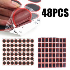 48 x caoutchouc rustines vélo kits Adhésif patch pneu de vélo rond/carré 25mm