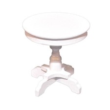 Table D'Appoint Ronde Blanche