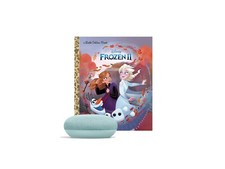 Google Home Mini (Aqua) w/ Little Golden Book Disney Frozen 2  -(NEW)-